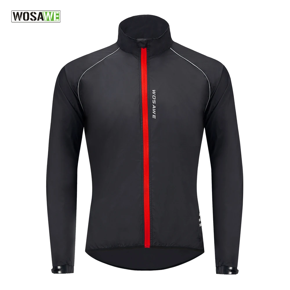Bicycle Windbreaker Cycling-Jacket Mountain-Bike Reflective WOSAWE Waterproof Running