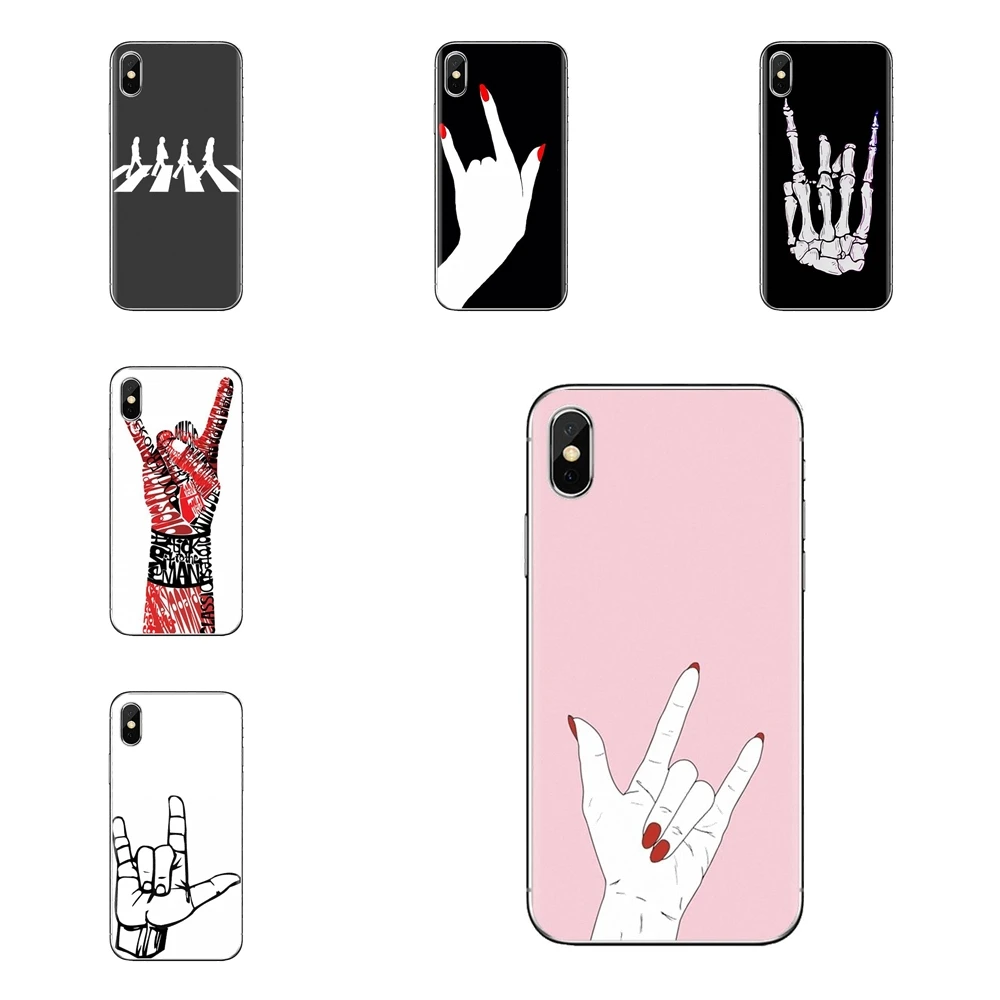 Мягкие прозрачные чехлы Rock Hand жесты знак для iPod Touch Apple iPhone 4 4s 5 5S SE 5C 6 6S 7 8 X XR XS Plus MAX |