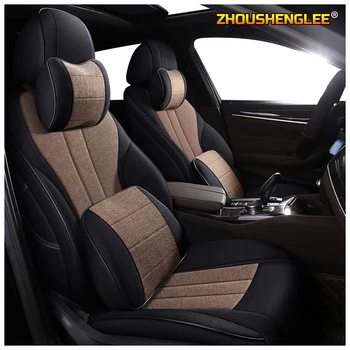 

ZHOUSHENGLEE Custom FLAX car seat covers set For Dongfeng AX5 AX4 E70 AX7 S30 H30 CM7 S500 360 370 330 580 IX5 P16 S16 car seat