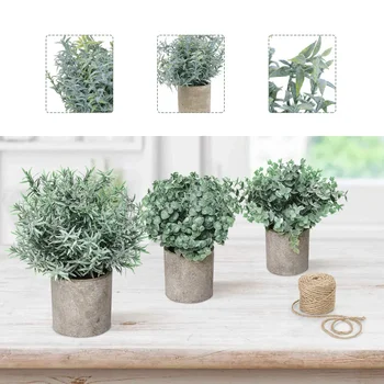 

1Pc Fake Green Plant Great Realistic Vivid Duable Artificial Green Plant Simulation Plants Bonsai for Desktop