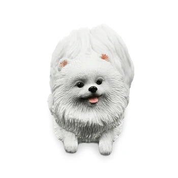 

HOT-SALE MINI-WHITE POMERANIAN SIMULATION DOG MODEL CAR MOUNTED HOME RESIN CRAFTS FIGURINES MINIATURES MURALS DECORATION CRAFTS