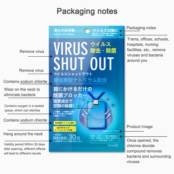 

Household Air Purification Sterilization Card Disinfection Portable Neck Hanging Lanyard Card Home Cleaning Tool Children Adult
