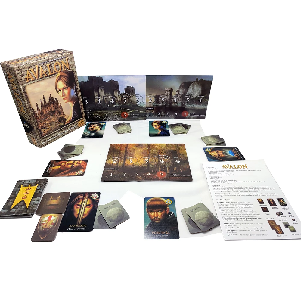 Card Games. Board Games Board Games Adults Avalon Game Board