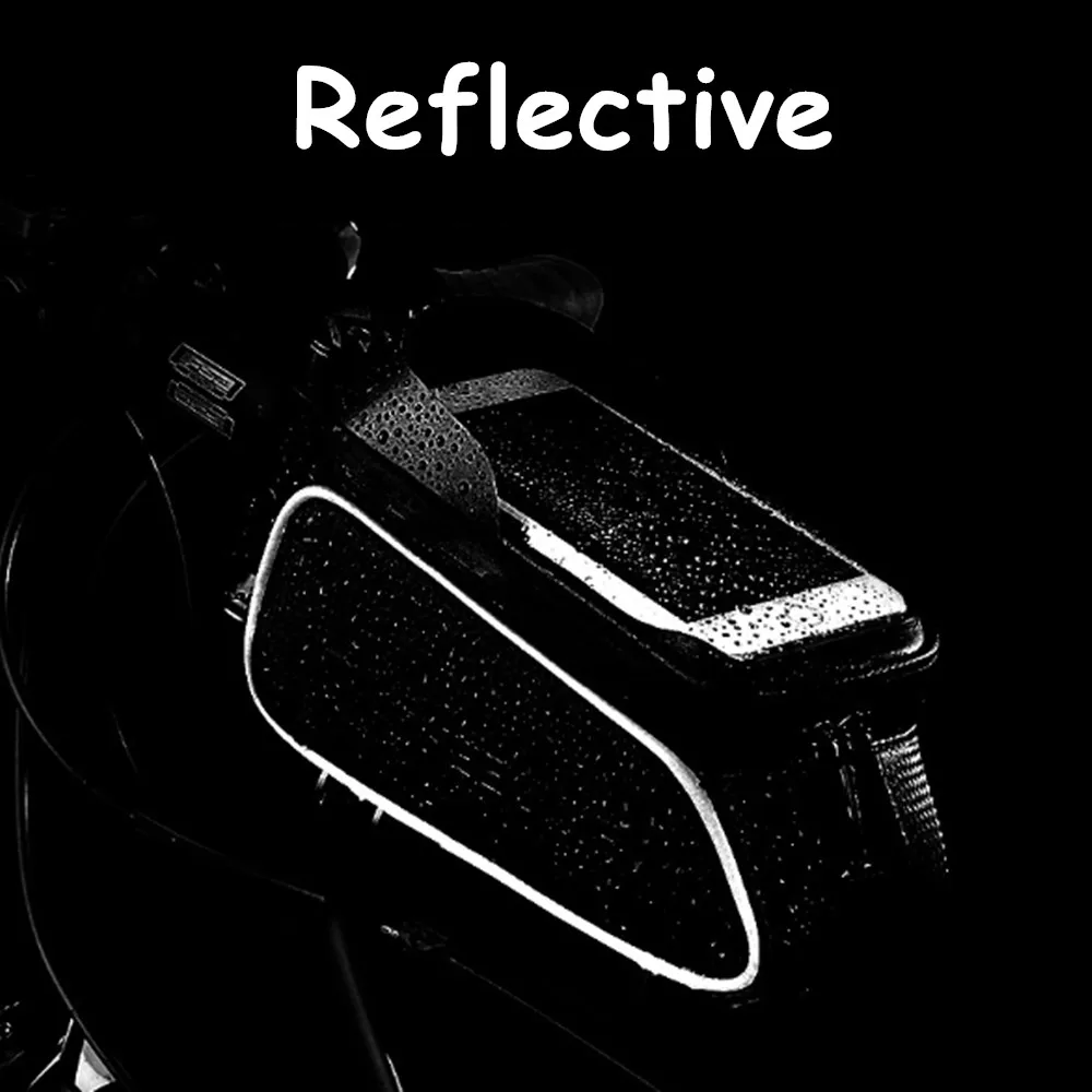 Bike Front Frame Bag Waterproof Black Big Capacity Cycling Mountain Bike Top Handlebar Bag Bicycle Pannier Case Bike Accessories