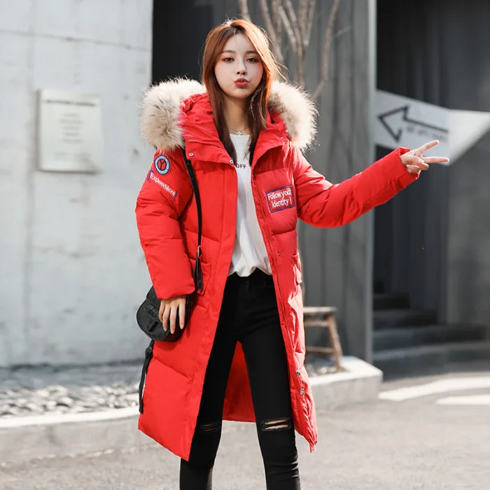 

Photo Shoot Down Jacket Women's 2019 New Style Korean-style Mid-length Loose And Plus-sized Cotton-padded Clothes Students Cotto