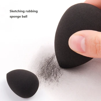 

Sketch rubbing sponge Art painting supplies Adjust brightness & shadow transition Water drop shape Soft eraser Repeated washable