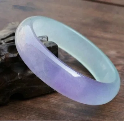 

100%real jade bangle natural handmade bracelets floating flower emerald ladies Violet bangle add certificate