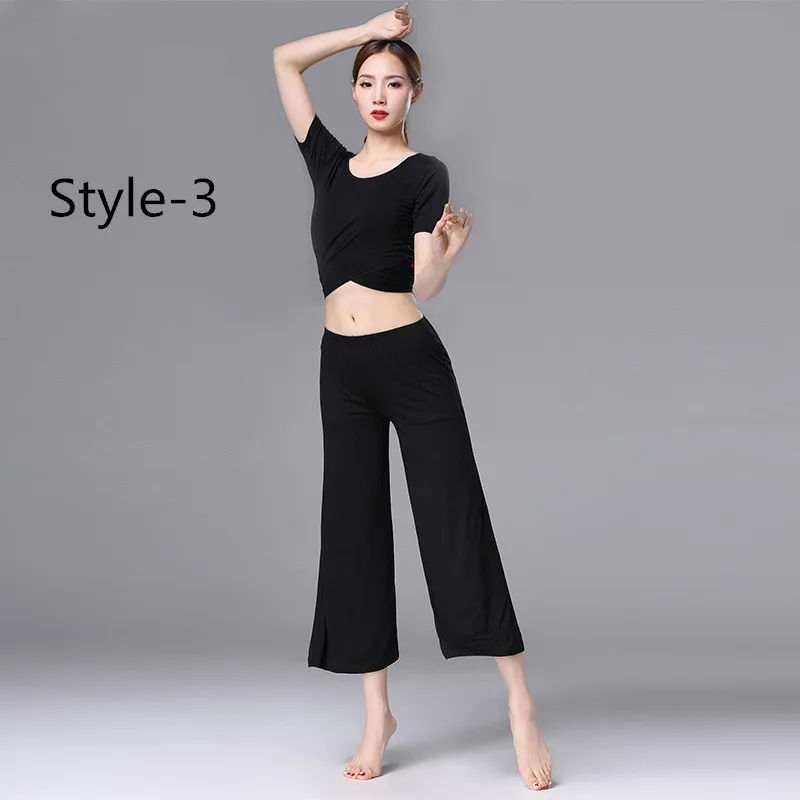 2pcs Style-3 Профессиональная женская одежда для танца живота, сетчатый костюм для танца живота, 2 шт(Топ/брюки), набор костюма для танца живота, Новинка - Цвет: 2pcs Style-3