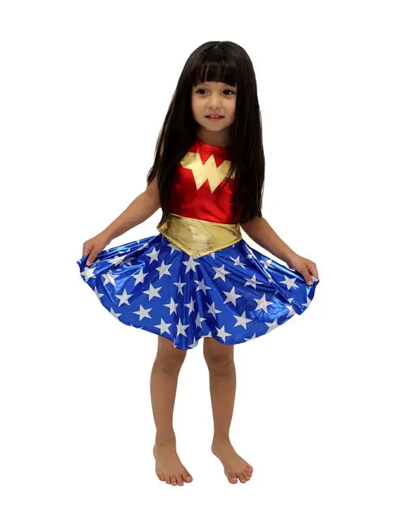 SuperHero Girls TuTu Dress Hot Halloween Costume (3-9Years) Diana Party Dress