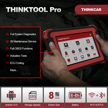 Сканер TINKCAR ThinkTool Pro OBD2, профессиональный автомобильный диагностический инструмент для обслуживания, диагностика всего 8 дюймов, 28 Сканер TINKCAR ThinkTool Pro OBD2, профессиональный автомобильный диагностический инструмент для обслуживания, диагностика всего 8 дюймов, 28