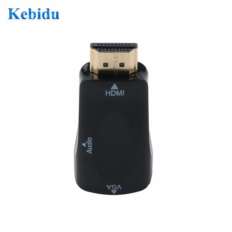 Адаптер Kebidu HDMI VGA поддержка 1080P HDTV адаптер с аудиокабелем 3 5 мм AV для ноутбука