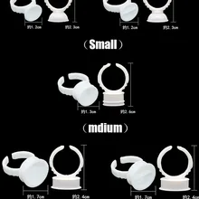100 шт белые одноразовые тату чернила кольца чашки S/L бровей губ татуировки держатель пигментов контейнер для колец Перманентный макияж аксессуары