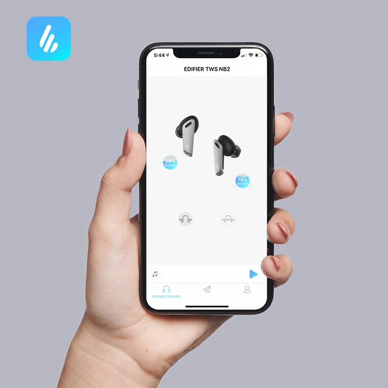 EDIFIER TWSNB2 TWS ANC Wireless noise canceling earphone tws gaming earbuds bluetooth 5.0 Edifier Connect APP 32h playback time