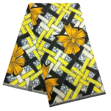 New Arrival Traditional Printed Real Dutch Wax Orange Bow-Knot Print African Fabric
