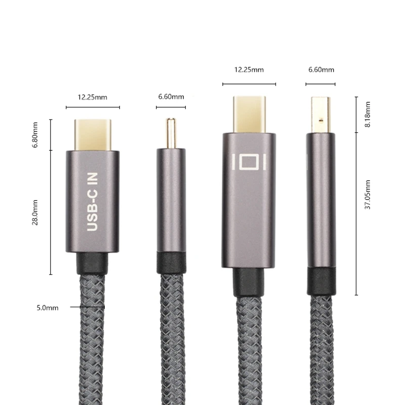 USB C-Mini display port(4 k@ 60Hz), Thunderbolt 3-display port кабель совместим с MacBook Pro //Pro, Galaxy S10/S9