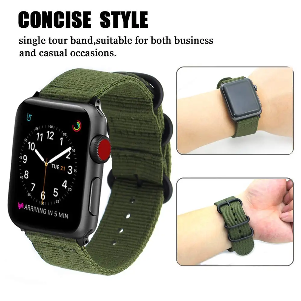 Nato Strap Apple Watch Band 44mm 40mm Iwatch 42mm 38mm Case - AliExpress