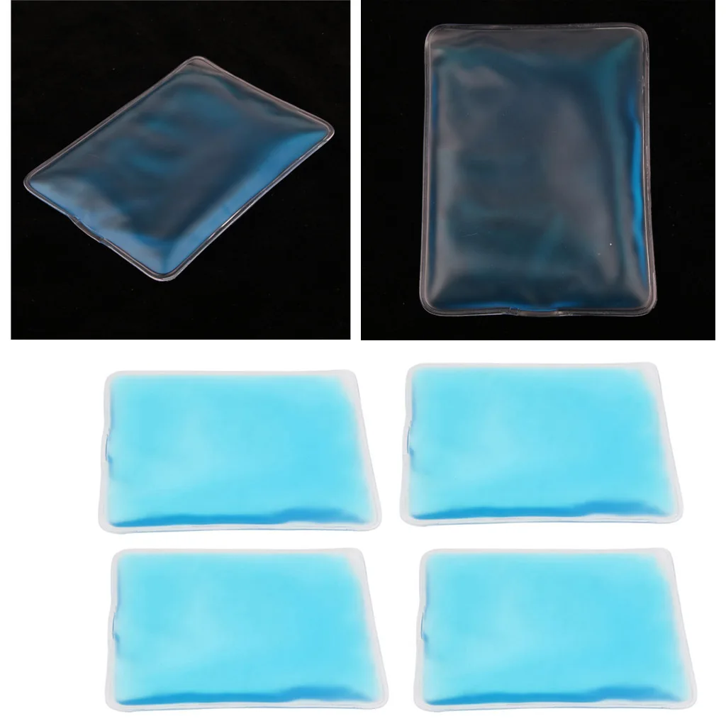 4 Pieces Instant Hot & Cold Packs - 10x8 cm - Reusable Gel Beads Ice Packs & Hot Packs for Body Pain, Face, Puffy Eyes