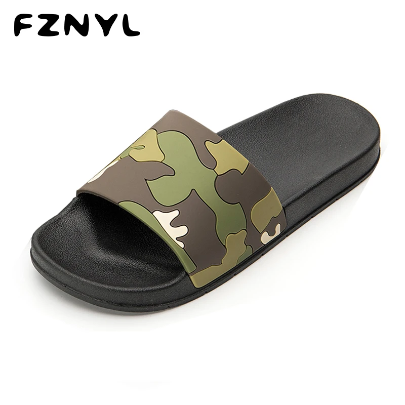camouflage slide sandals
