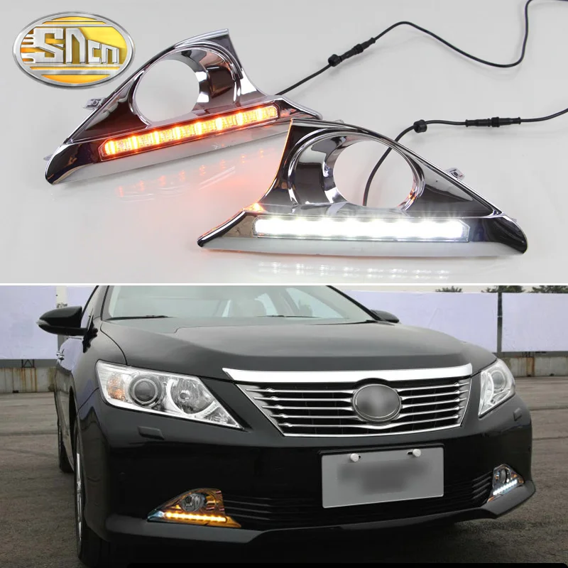 SNCN 2 шт. светодиодный фонарь дневного света для Toyota Camry V50 2012 2013 Водонепроницаемый ABS 12 В автомобиля DRL Противотуманные фары украшения