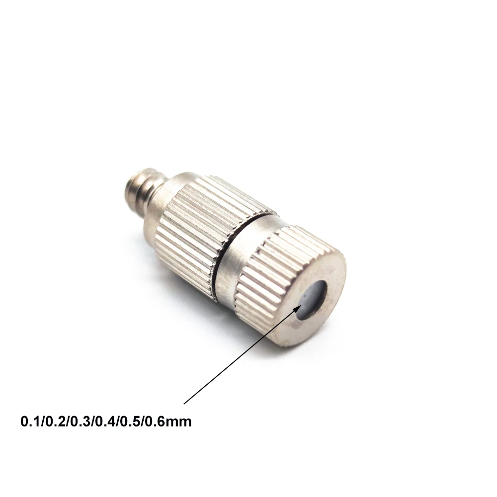 10 Pcs High Pressure 3/16" Male Thread Misting Nozzles Ceramic Head Anti Drip Fog Sprayers Mist Cooling Sprinklers Head 4