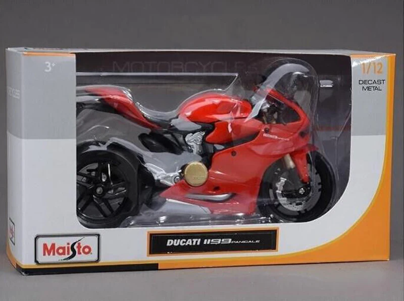 1:12 1199 Panigale красный литой мотоцикл для Ducati игрушечный мотоцикл Детский Рождественский подарок