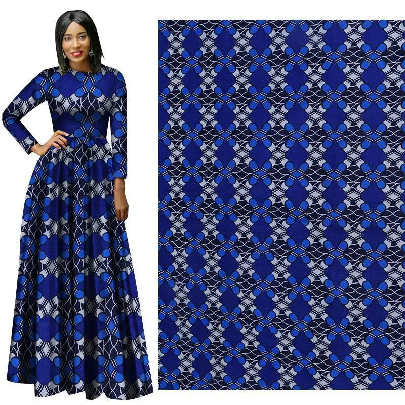blue ankara dress