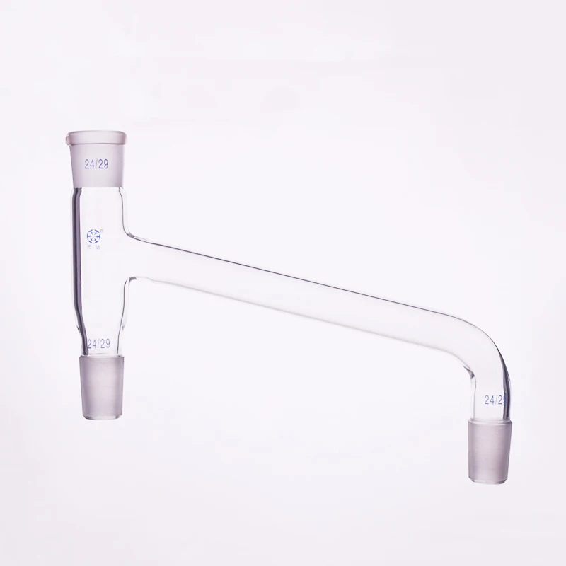 Testa Di Distillazione, 75 °-105 ° Piegata, Bocca A Terra Standard, Superiore 24/29, Inferiore A 24/29, Lato 24/29, Testa Di Distillazione A 75-105 Gr