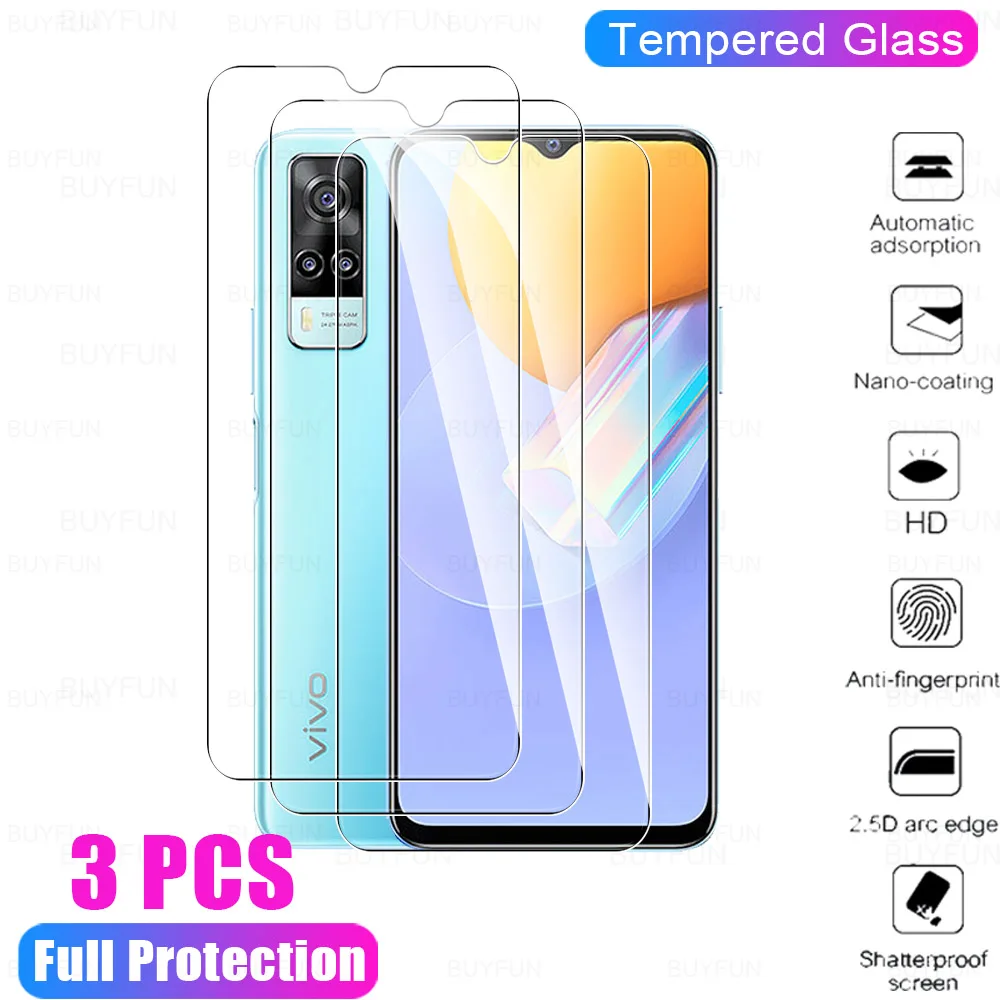 cell phone screen protector Kính Cường Lực Cho Vivo Y31 Y51 3 Chống Xước Bảo Vệ Màn Hình Trong Cho Vivo Y31 Y 31 V2036 HD Full Cover cường Lực Có Kính Cường Lực phone protector Screen Protectors