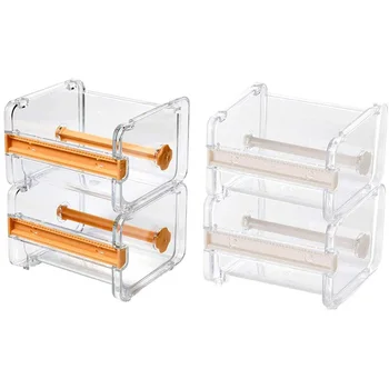 

Tape Dispenser Cutter,Roll Tape Holder Organizer,Tape Desktop Tape DIY Sticker Roll Tape Cutter Holder Storage(4Pcs)