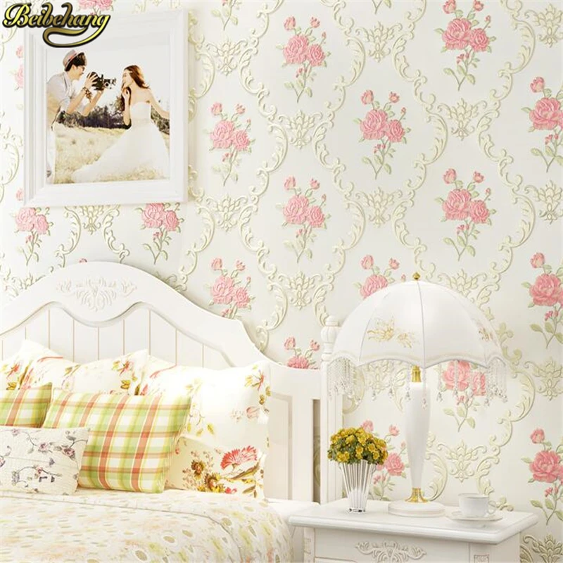 Self-Adhesive Wallpaper Tv Background Bedroom Garden Beibehang Living-Room European 3D