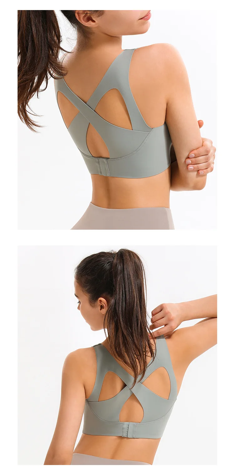 Gearmeeup Cross Back Padded Workout Bra