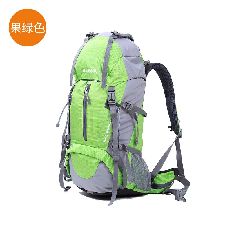 Green Hewolf 50L сумка для прогулок на свежем воздухе, походов непромокаемые Nordic прогулки походы рюкзак Для мужчин Для женщин рюкзак для скалолазания рюкзак с дождевик - Цвет: Green
