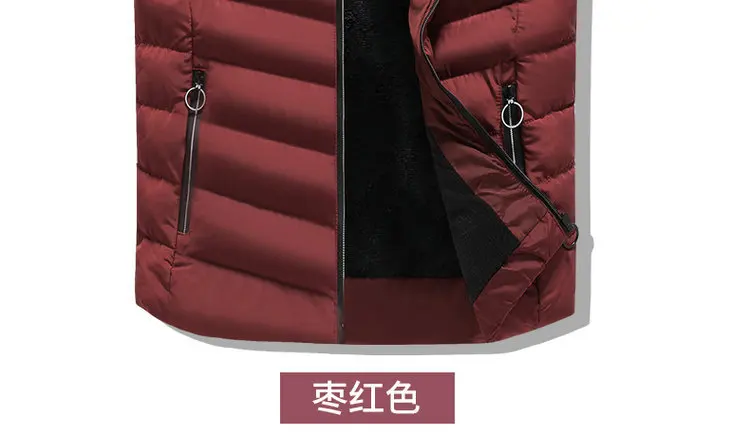 New Style Men Mixed Colors Autumn And Winter Woolen Cotton Thick Waistcoat Coat Vest Supply of Goods