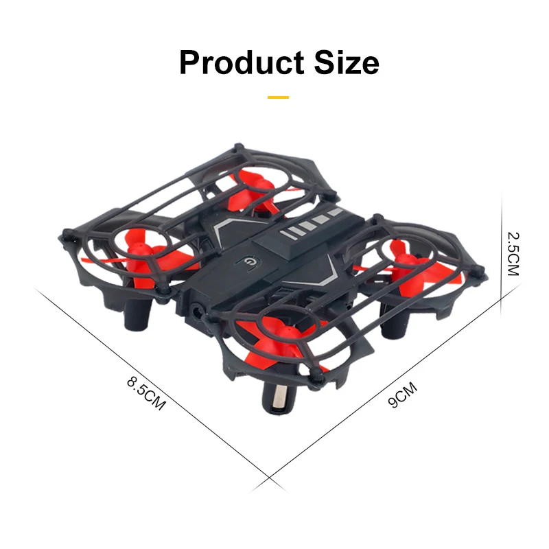 JJRC H74 2,4G 4CH 6 оси интерактивный зондирования Квадрокоптер с дистанционным управлением жест Двухрежимная и бросок на лету дистанционного Управление дрона с дистанционным управлением черного цвета