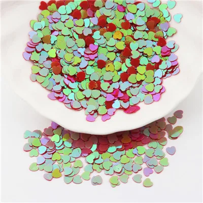 ab red Mini Nail Sequins 4mm Love Heart Shape Sequin Paillette PVC Loose Glitter Paillettes Craft Wedding Decoration Confetti 20g - Цвет: ab red