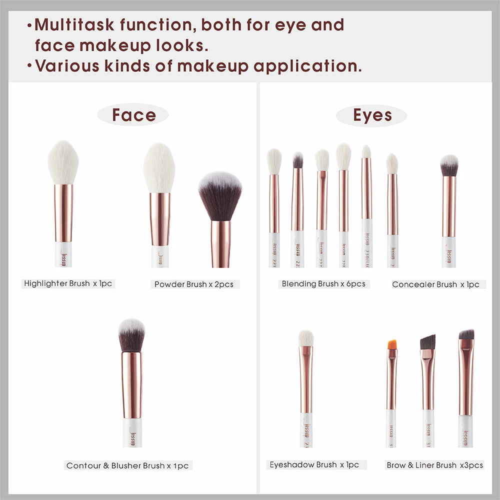 Preise Jessup Schönheit 15 stücke Make Up Pinsel Kit Natürliche synthetische Haar pinceau maquillage foundation Pulver Liner Kosmetik Werkzeug T222