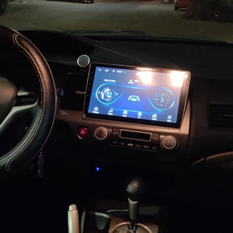 10,1 дюймов 2 Din Android 8,1 автомобильный радиоприемник четырехъядерный HD Pressscreen gps мультимедийный плеер для 2006-2011 Honda Civic