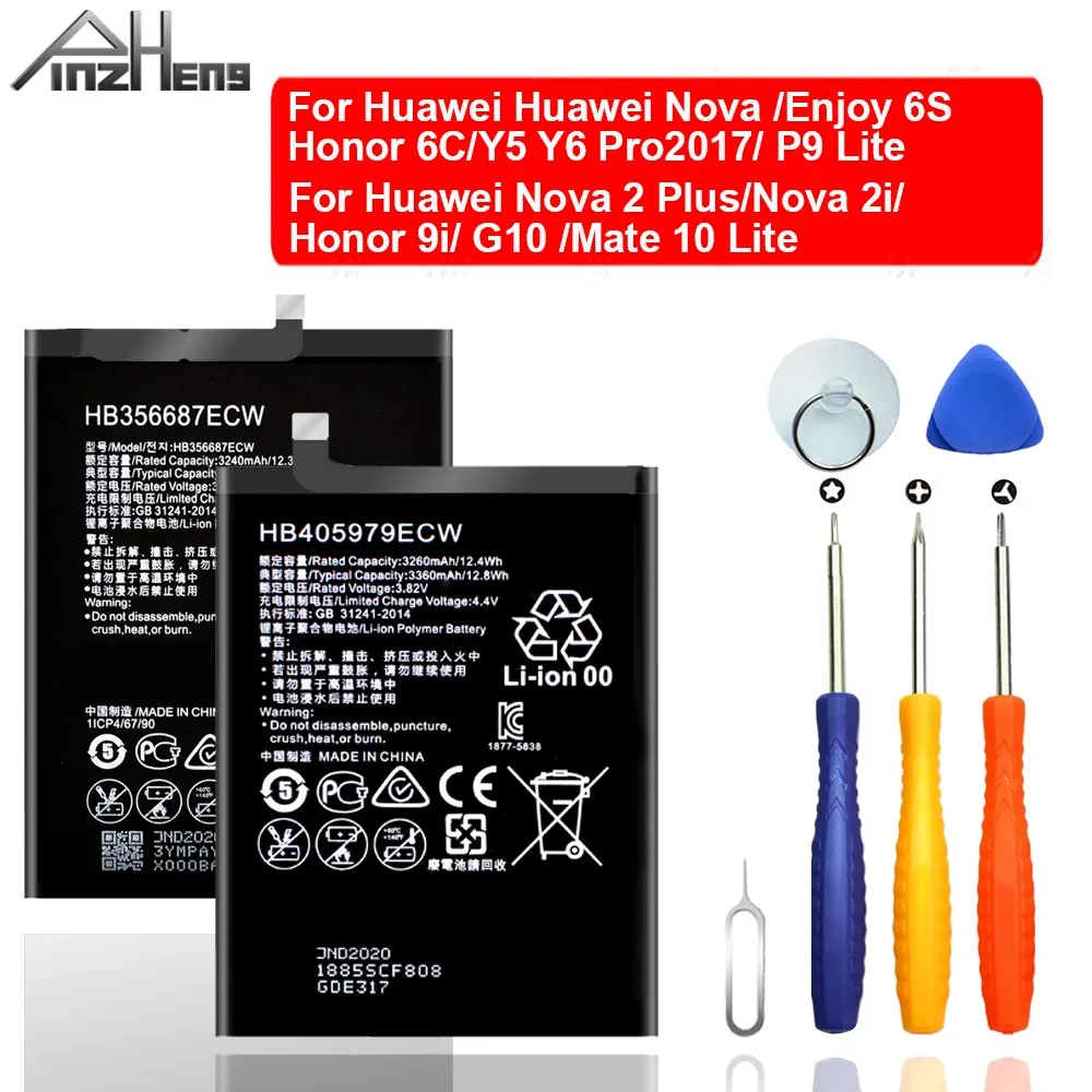 HB366179ECW HB405979ECW батарея для Huawei Nova 2 Plus 2i Honor 9i 6C Y5 Y6 Pro Bateria Enjoy 6s P9 Mate10 Lite | Мобильные