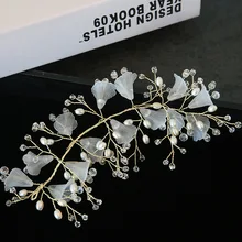 Корейский стиль невесты Свадебный белый головной убор MORI Серия Цветочный головной венок Бесконтактный цветок аксессуары свадебное платье стиль Acc