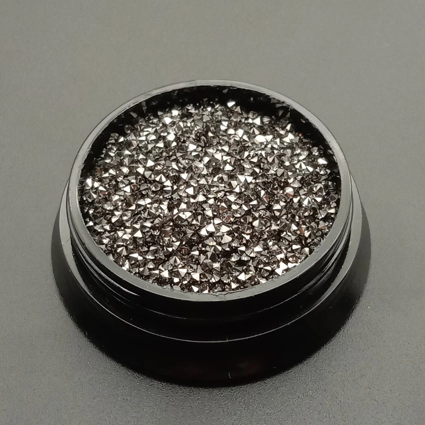 SS3 mine black 1 коробка/1440 шт стеклянные Хрустальные Стразы для ногтей дизайн ювелирных изделий микро Стразы для 3D украшения для ногтей 1,2 мм - Цвет: SS3 mine black