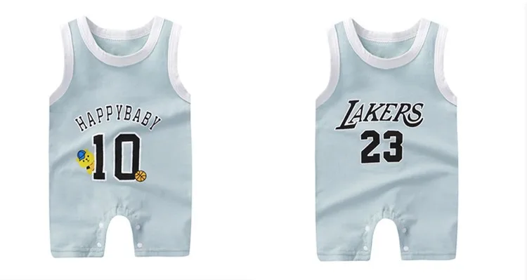 Baby Bodysuits are cool New Born Baby Basketball Sports Romper Toddler Costume Summer One-piece Baby Girl Sleeveless Climb Clothes 0-24m Baby Bodysuits for boy