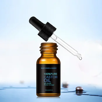 

100% Castor Oil Eyelash Nourishing Essential Oil with Brush Stimulate Growth for Eyelashes Eyebrows Hair HJL2019