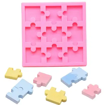 

Puzzle Piece Resin Mold Silicone Puzzle Crayons Maker Silicone Mold Art Crafts J78F