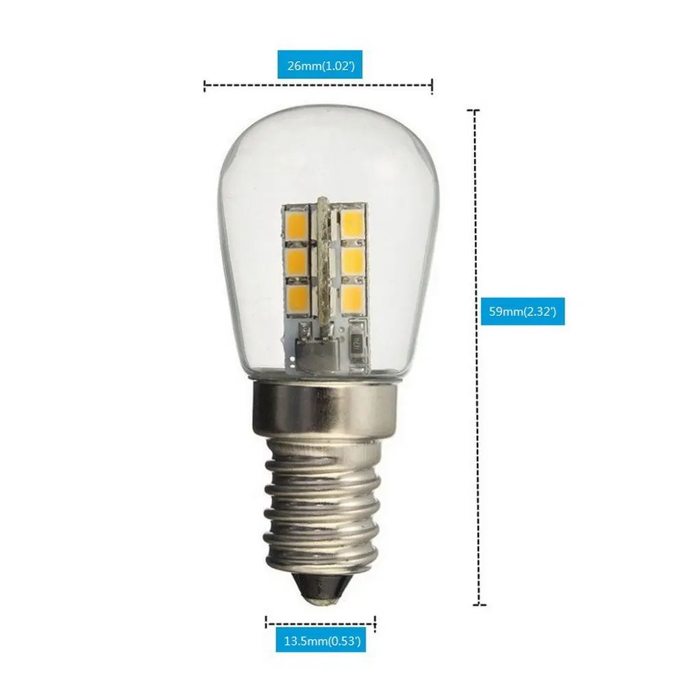 Ac220/ac110vled лампа E12 E14 Smd 24 Led высокая яркость стеклянный абажур Чистый теплый белый светильник для швейной машины Холодильник