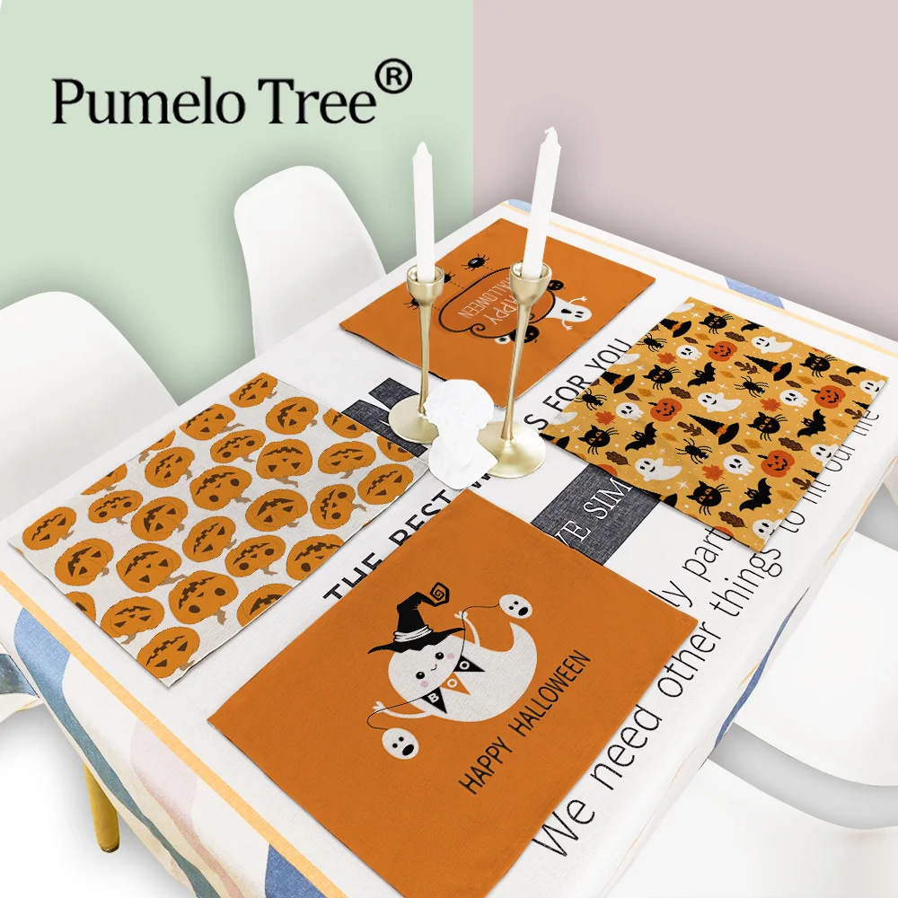 Halloween Decorations Kitchen Halloween Kitchen Table Mats 4 Table