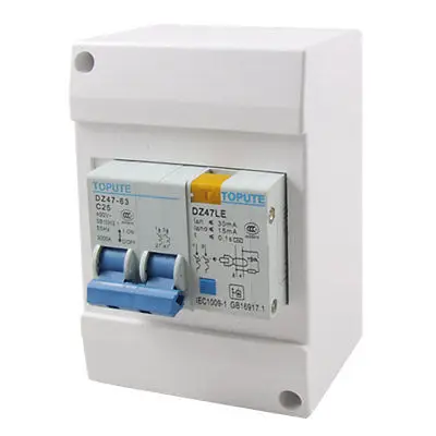 

Electric 400V AC 2P 25A Earth Leakage Circuit Breaker ELCB
