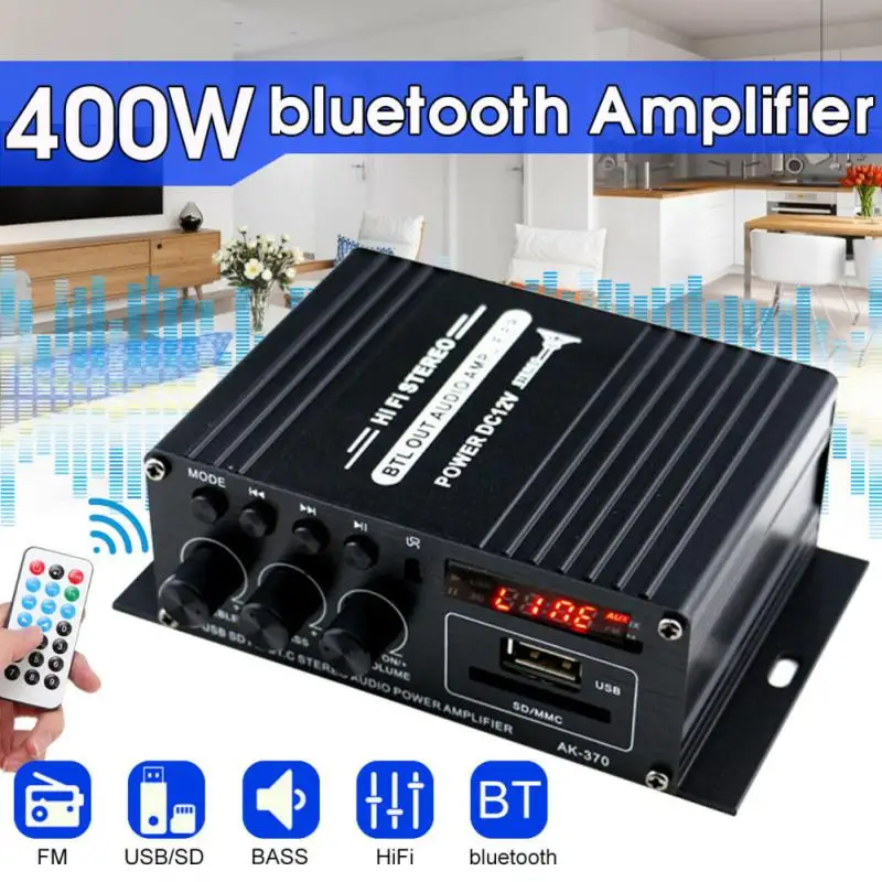 Усилитель мощности AK380/AK370/AK170 аудиоусилитель для домашнего кинотеатра караоке