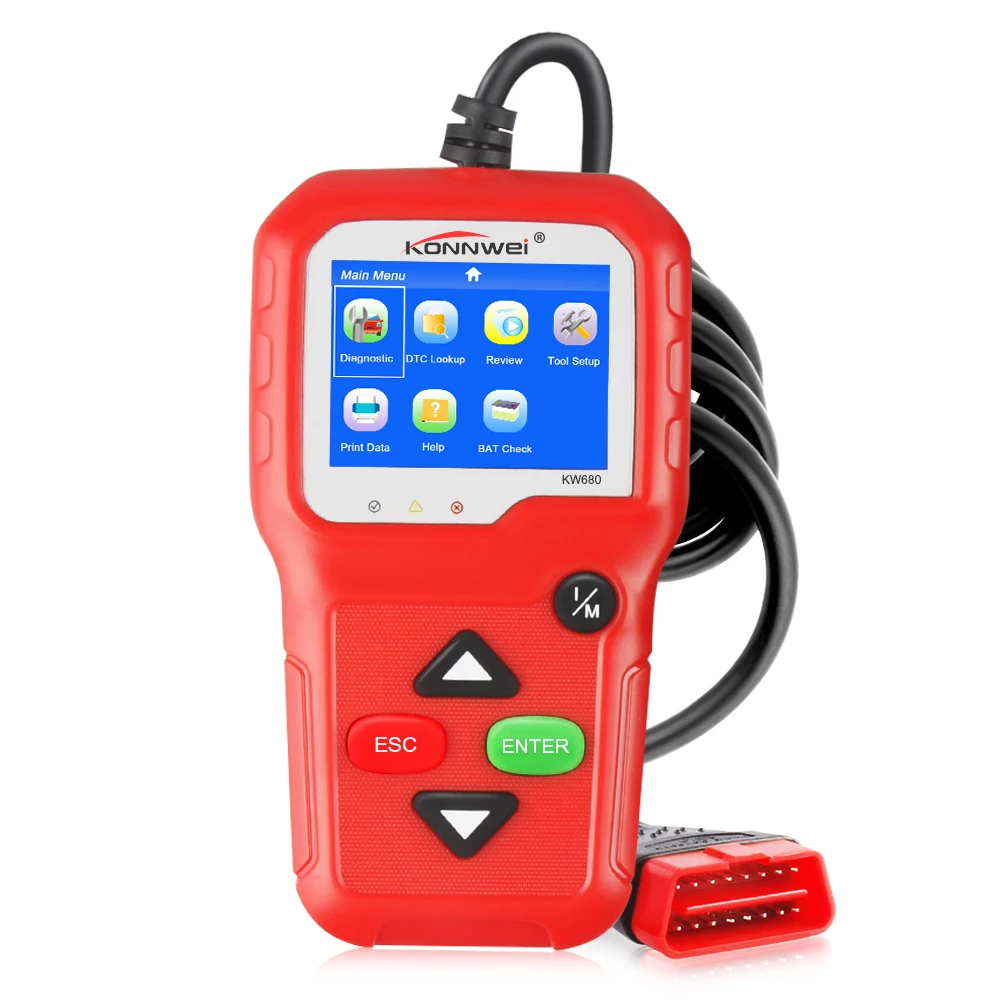

Automotive Scanner KONNWEI KW680 OBD2 EOBD Car Diagnostic Scanner Fault Error Code Reader