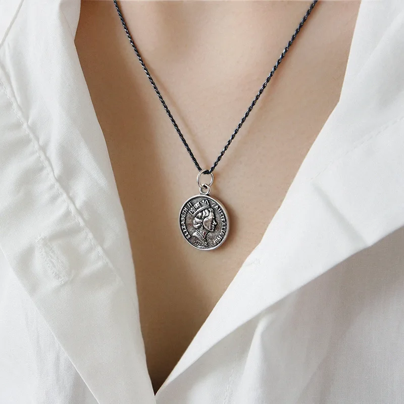 SHANICE, винтажное ожерелье с крученым крестом, Серебряное ювелирное ожерелье, 925 пробы Серебряное ожерелье, мужские ювелирные изделия, аксессуары