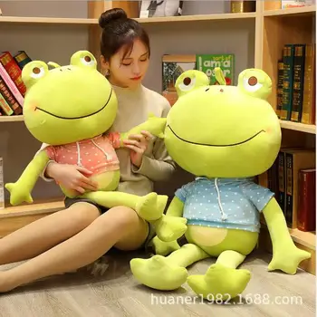 

Large Cute dressed frog plush toy doll Big eyes frog toys